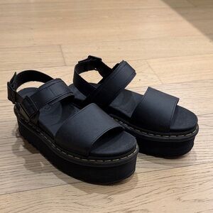 Black Doc Marten Platform Sandals
